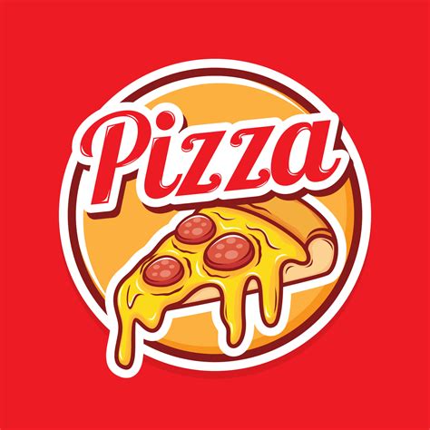 pizza logo  illustration  piece  pizza  vector art