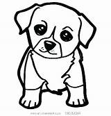 Coloring Pages Dog Puppy Cute Easy Boxer Cartoon Husky Drawing Fluffy Westie Small Printable Dogs Baby Colouring Simple Cat Puppies sketch template
