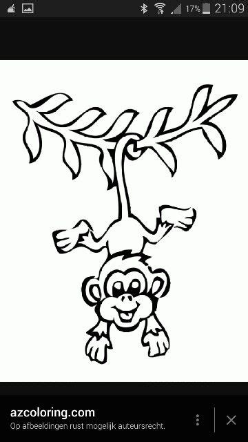 hanging monkey zoo animal coloring pages monkey coloring pages tree