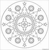 Christmas Mandala Pages Coloring Coloringpagesonly Printable Holidays Color Print Drawing Visit Choisir Tableau Un Noel sketch template