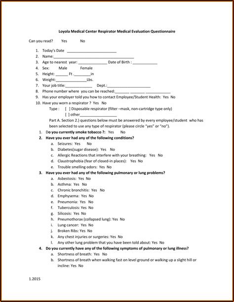 printable respirator fit test form template