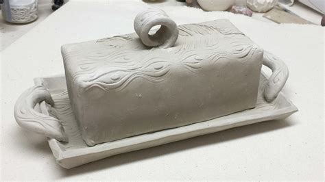 creating  lidded butter dish   textured slab   focal accent