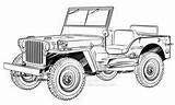 Jeep Willys Coloring Vector Drawing Clipart Yassuo Igai Military Sheets Draw Book Cj Deviantart sketch template
