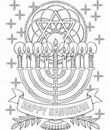 Coloring Hanukkah Menorah Happy Crayola Pages Print sketch template