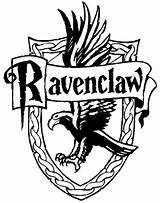 Ravenclaw Hogwarts Slytherin Busby Codi Hufflepuff Casas Wit Escudos Vg sketch template