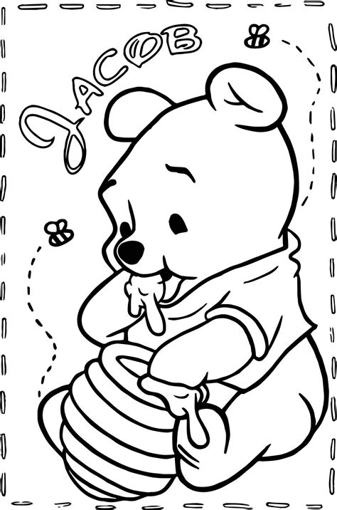 awesome baby winnie  pooh coloring page winnie  pooh drawing