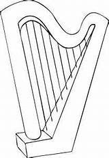 Drawing Harp Drawings Instruments Musical Easy Draw Music Instrument Kids Step Pencil Zither Coloring String Clipart Irish Sketch Simple Resolution sketch template