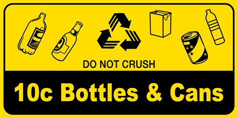 bottle cans sign