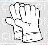 Outline Gloves Illustration Coloring Clipart Gardening Pair Hand Rf Royalty Transparent Background Toon Hit sketch template