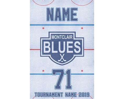 hockey tournament hotel door signs  personalized   jersey