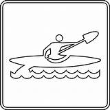 Kayak Kayaking Indicates Permitted sketch template