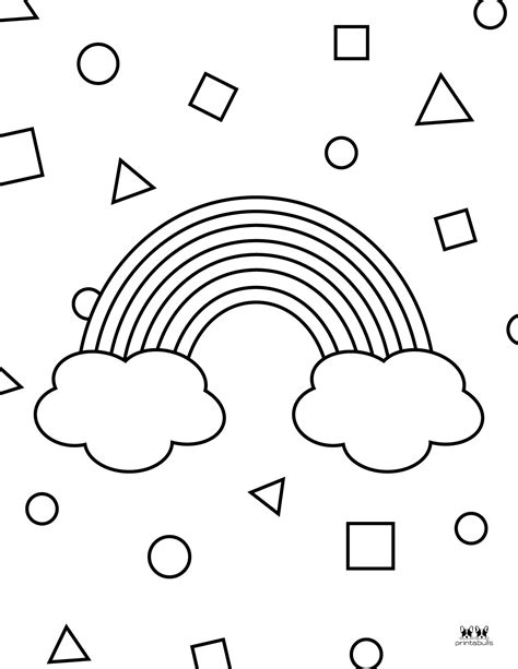 rainbow template coloring page