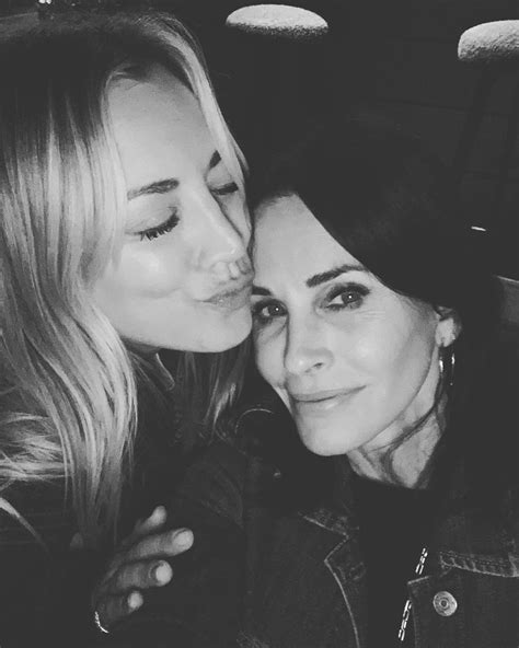 Kaley Cuoco And Courteney Cox Loving On Each Other In Sexy