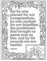 Isaiah Bible Coloringpagesbymradron Adron Transgressions Pierced sketch template