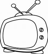 Clipart Television Cute Webstockreview Cartoon Drawing Tv sketch template