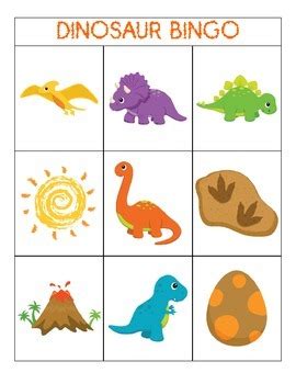 dinosaur bingo  ms  slp teachers pay teachers
