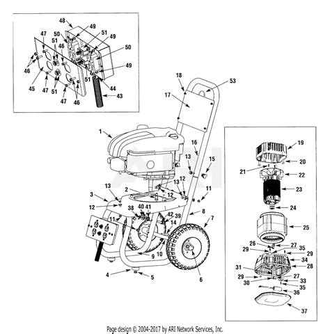 troy bilt   watt  hp parts diagram  general assembly