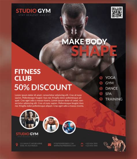 10 free gym and bodybuilding flyer poster templates ginva