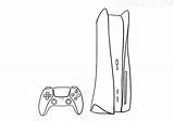 Playstation Ps5 Playstation5 sketch template