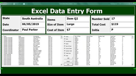How To Create Excel Vba Data Entry Form With A Userform Youtube