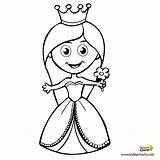 Princess Coloring Colouring Colour Pages Little Cartoon Lady Printable Kids Own Cute Color Print Sheets Kiddycharts Princesses She Disney Colorear sketch template