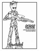 Groot Teenage Infinity War Avengers Draw Drawing Coloring Drawittoo Tutorial Too sketch template