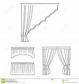 Curtains Kinds Lambrequins sketch template