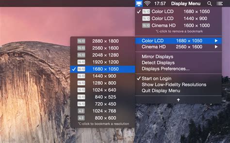 display menu mac  aims    trivial  change display settings   display