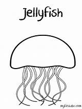 Jellyfish Coloring Pages Color Print Kids sketch template