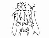Miku Hatsune Colorir Coloriage Vocaloid Rin Dibujar Chibis Kagamine Colorier Imprimir Imprimer Teto Mewarnai Drapeau Usopp Lineart Acolore sketch template