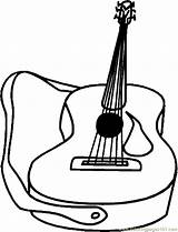 Coloring Guitar Pages Popular sketch template