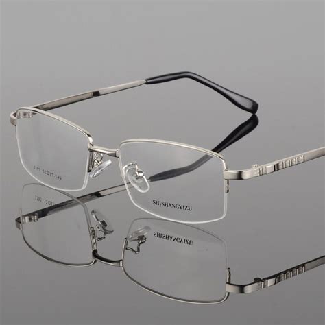 half rim alloy metal glasses frame for men eyeglasses fashion cool