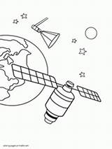 Coloring Space Satellite Pages Printable 57kb 240px Ads Google sketch template