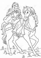 Barbie Pages Horse Coloring Princess Riding Her Kids Unicorn Rides Printable Disney Adults Au sketch template