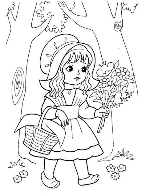coloring red riding hood coloring pages