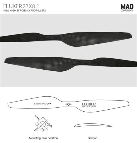 mad fluxer  matt carbon fiber drone props blades buy prop bladesdrone bladescarbon fiber