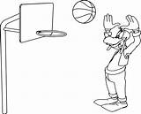 Basketball Coloring Goofy Shot Wecoloringpage sketch template