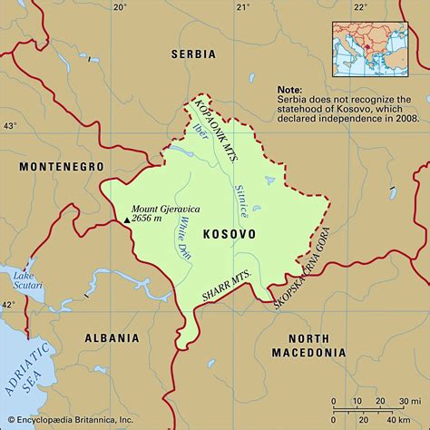 kosovo history map flag population languages capital britannica