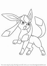 Glaceon Pokemon Draw Drawing Step Drawingtutorials101 Coloring Pages Sketch Tutorials Getdrawings Drawings Learn Anime sketch template