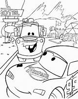 Coloring Mcqueen Mater Lightning Flash Cars Pages Printable Drawing Coloriage Tow Dessiner Disney Imprimer Line Dessin Movie Truck Kids Print sketch template