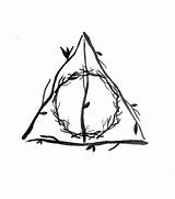 Potter Harry Deathly Hallows Tattoo Tattoos Drawings Choose Board Print sketch template