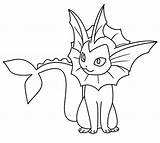 Vaporeon Chibi Pokémon sketch template