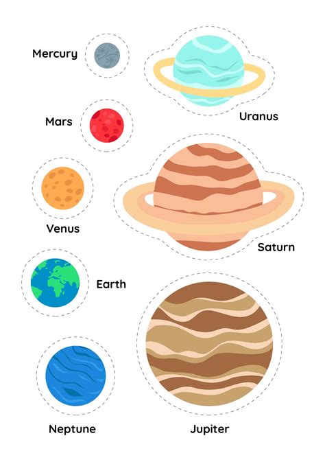 images  printable planet cut outs planets solar system cut