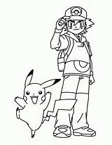 Pikachu Pokemon sketch template