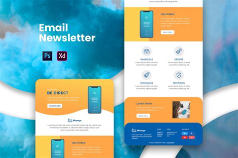 utility apps email newsletter ui creative