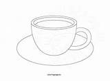 Cup Coffee Template Coloring Coffe Getdrawings Drawing sketch template