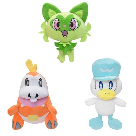 paquete  peluches nintendo pokemon scarlet violet fuecoco quaxly