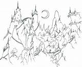 Coloring Pages Lion Witch Mountains Landscape Wardrobe Adults Landforms Printable Mountain Fantasy Adult Kids Difficult Village Night Nature Color Landscapes sketch template