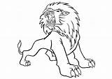 Lion Coloring Pages Roaring Kids Printable Real sketch template