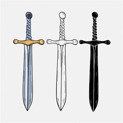 icono de espada silueta de espadas de caballero medieval ilustracion
